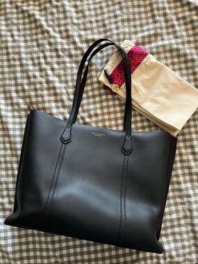 Tory Burch Black Leather Tote